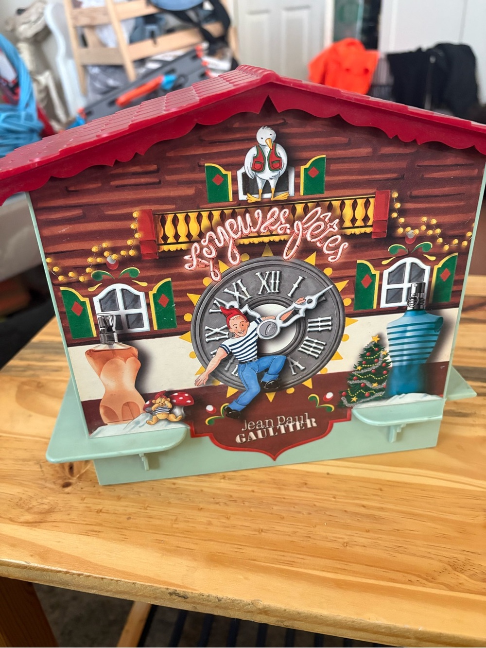 Jean Paul Gaultier Decorative House-Shaped Box in Red and Mint